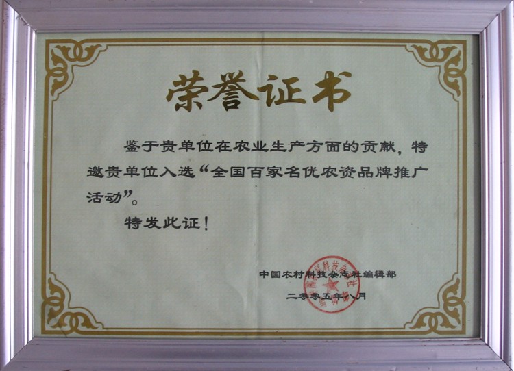 榮譽證書